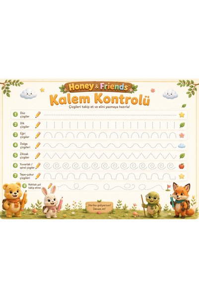 UAStudio Honey & Friends My First Writing Workbook, Line-By-Line Workbook