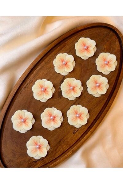 Kara Art Pearlized Wet Hydrangea Artificial Ready-Made Flower - 20 Pieces - Y...