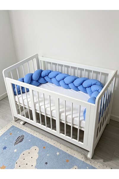Baby Clime 270 cm Knitted Crib Protector 3-Sided Knitted Protection Pad - Cri...