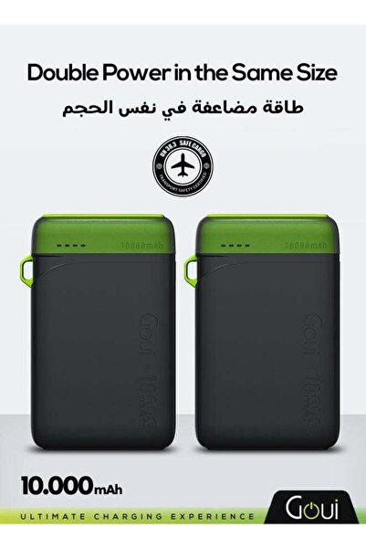 GOUİ Joy Buani Power Bank 10,000 mAh (2-pack) | Triple Output (2x Type-C + 1x...