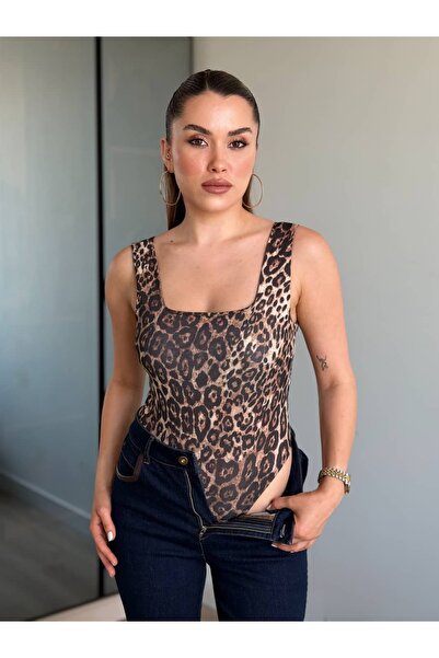 ROUPAS COLLECTİON Leopar Body Bluz