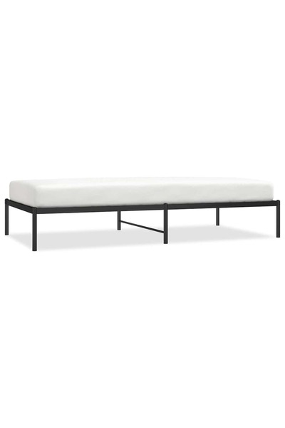 vidaxl Cadru pat metalic, negru, 100x200 cm