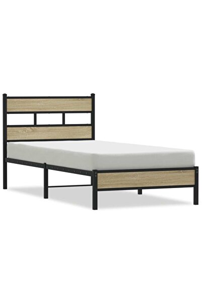 vidaxl Cadru pat fără saltea, stejar sonoma 80x200 cm lemn prelucrat