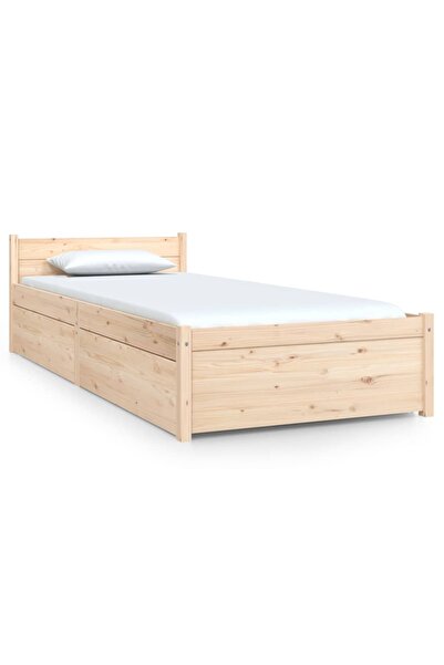 vidaxl Cadru de pat cu sertare Small Single, 75x190 cm