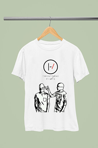 MAGORS تي شيرت روك قطني مطبوع بأكمام قصيرة من TWENTY ONE PILOT