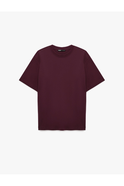 Koton Kısa Kollu Bisiklet Yaka Pamuklu Basic Oversize Tişört