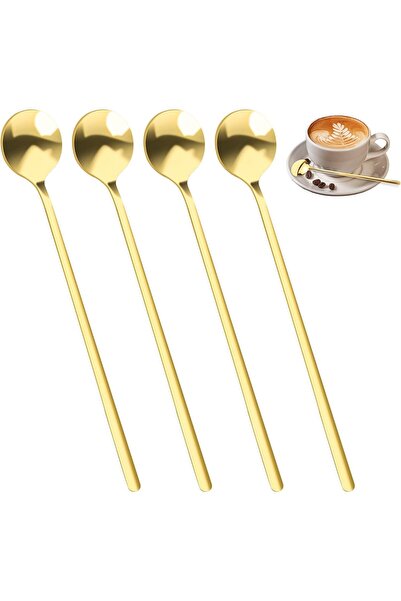 Arabest 4 PCS Stainless Steel Bar Spoons, Coffee Spoons, Stainless Steel, Rus...