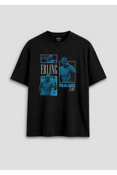 Darkia Erling Haaland majica sa štampanim tekstom, opuštenog kroja, unisex, crna