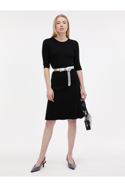 ORSAY Rochie neagră de damă până la genunchi