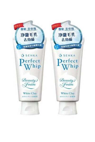 SENKA Perfect Whip White Clay Facial Cleanser 120g (Pack of 2)