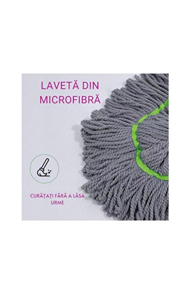 OEM Rezervă Mop din Microfibră, Compatibilă cu Mop cu Stoarcere Rapidă, Verde