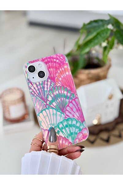Go Aksesuar Iphone 15 - 14 - 13 Uyumlu DENİZ KABUĞU Renk Geçişli Parlak Tasar...