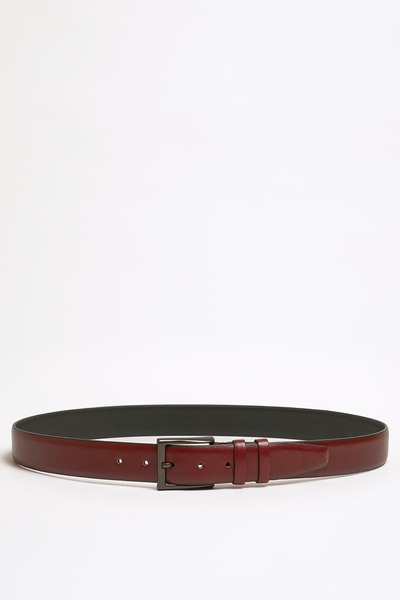 Faruk balkanas Genuine Natural Leather Flat Buckle Belt
