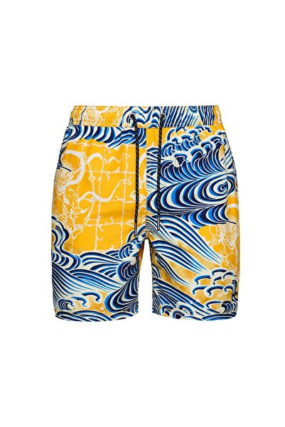 SUPERDRY Șorturi de baie hawaiane vintage pentru bărbați, mărimea S