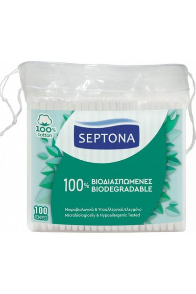 Septona Betisoare de Urechi Biodegradabile din Bumbac - 100% 100% Cotton, 100...