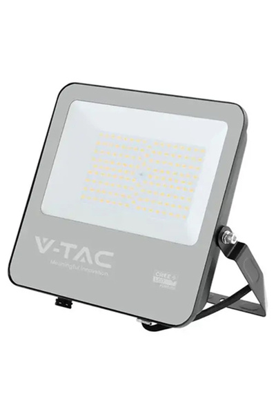 V-TAC Proiector LED 100W 135 lm/W 4000K IP65, Cablu 1m, Cip CREE, Negru/Gri