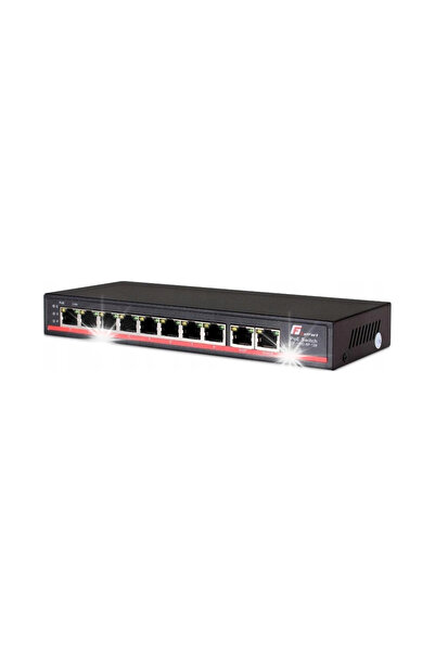 GETFORT Switch PoE 8 porturi Fast Ethernet cu PoE + 2 porturi Uplink Fast Eth...