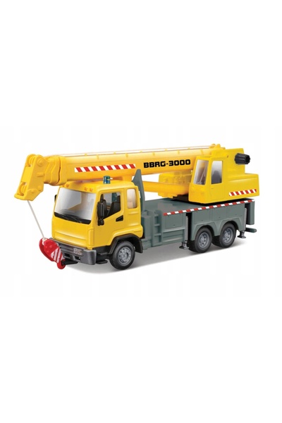 Bburago Junior CAMION GRĂNĂTOARE DŽWIG GALBEN MODEL BBURAGO 18-32265