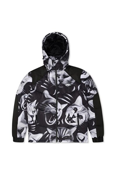 RIPNDIP Geacă tip puffer neon cu pisică pentru bărbați XL