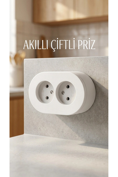 Generic Brand Double White Grounded Socket for Surface Mounted Wall Use