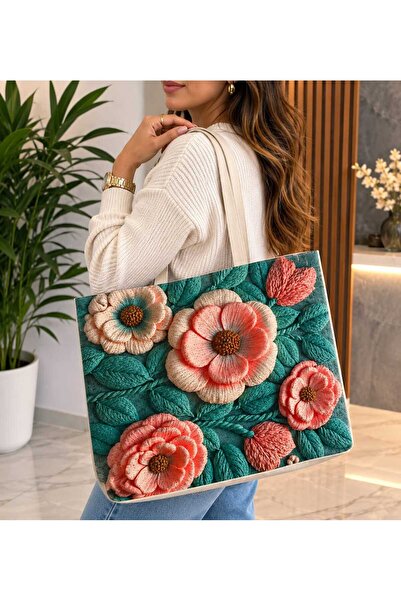 ÖZDAĞ HOME CONCEPT Women's Shoulder Bag |   Suede Fabric Patterned Daily Beac...