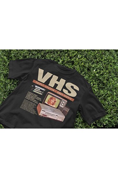 Grafftee Clothing Vhs Printed Unisex Oversize T-Shirt