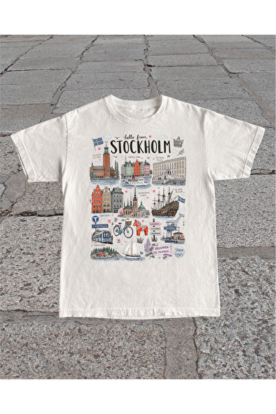 Grafftee Clothing Stockholm Printed Unisex Oversize T-Shirt