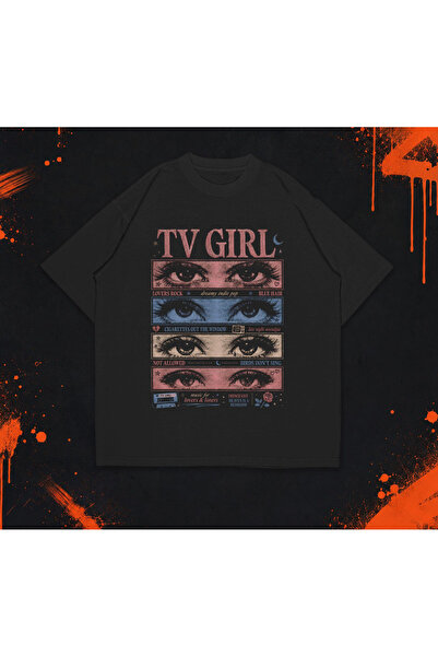 Grafftee Clothing Tv Girl Printed Unisex Oversize T-Shirt