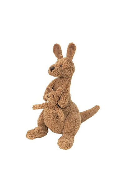 Happy Horse Jucărie de pluș, cangur cu pui, maro, 24 cm