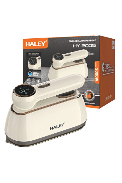 HALEY Fier de călcat cu aburi HY-2005, 2000W, Ecran Digital LED, Talpă din In...