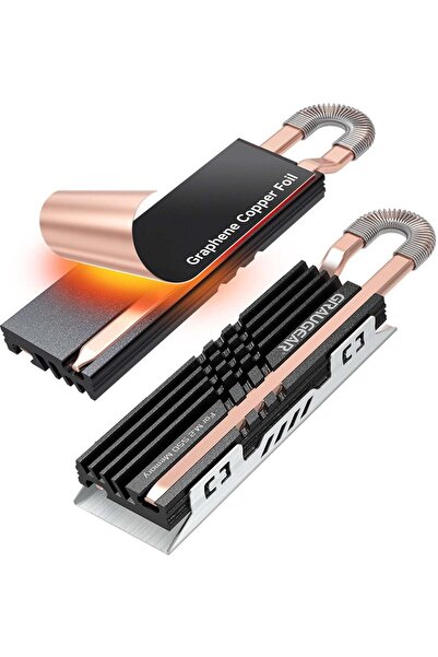Graugear Răcitor cu heatpipe pentru SSD M.2 NVMe 2280 Grafen-Cupru