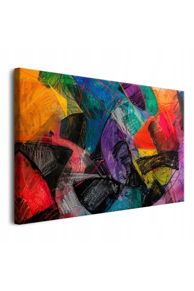 DecoWalls Pictura Pe Panza Cu Rama, Decowalls, Floare Albastra, 90x60 cm, Pri...