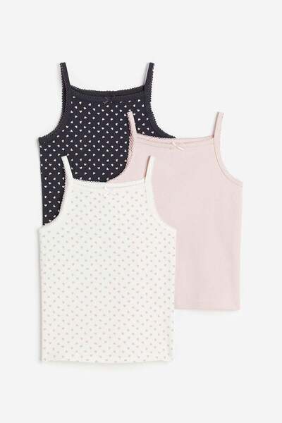 H&M 3-pack jersey strappy tops