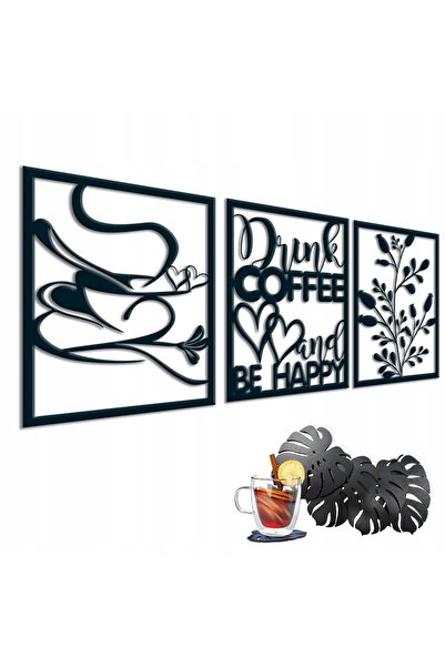 Naklejkomania Tablou 3D pentru perete: Coffee, modern, filigran, decorare per...