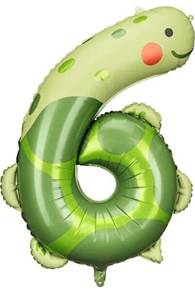 Partydeco Balon, PartyDeco, Cifra 6, 96cm