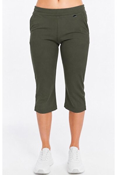 AXXEL Women's Khaki Capri Sweatpants K-225