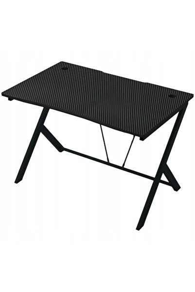 Muvu Birou de gaming, masă, cadru negru cu aspect de carbon, stil loft, moder...