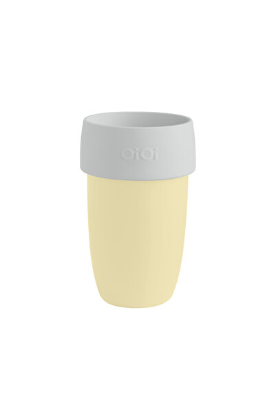 OiOi Leak-Proof Drinking Cup Leak Lock +6 Months - Mellow Yellow / Powder Grey