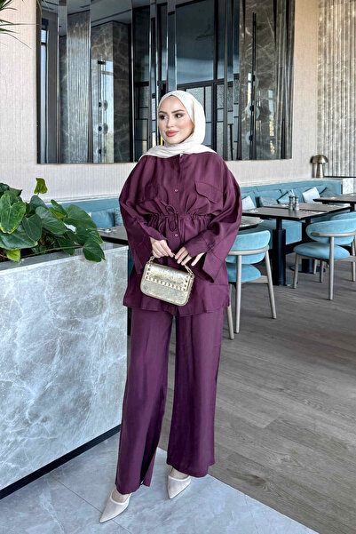 İmajButik طقم بنطلون تونيك من ماركة موردم بيل بأربطة