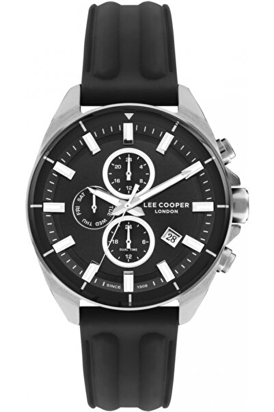 Lee Cooper Ceas de modă negru pentru bărbați LC07881.351 — ideal ca un cadou.