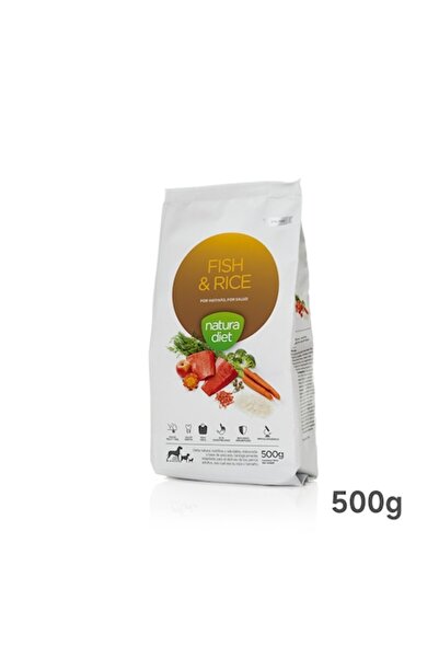 Natura Diet Hrană pentru câini Pește și Orez, Pește și Orez 500g, Hipoalergen...