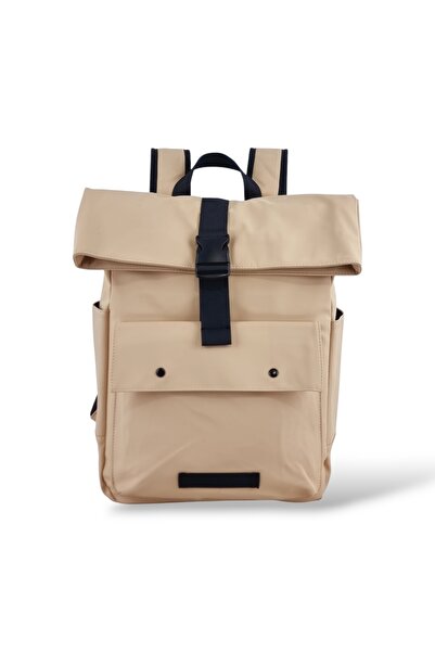 MCan Αδιάβροχο Σακίδιο Πλάτης Rolltop 30x12x43 M-516. 17 λίτρα - Μπεζ