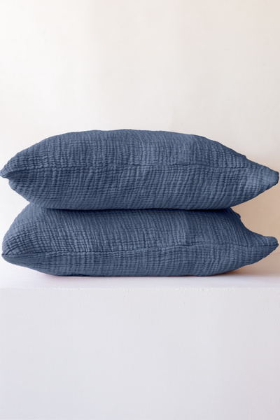 vivamaison 4 Layer Muslin Pillowcase Set of 2 50X70 cm 100% Cotton Breathable