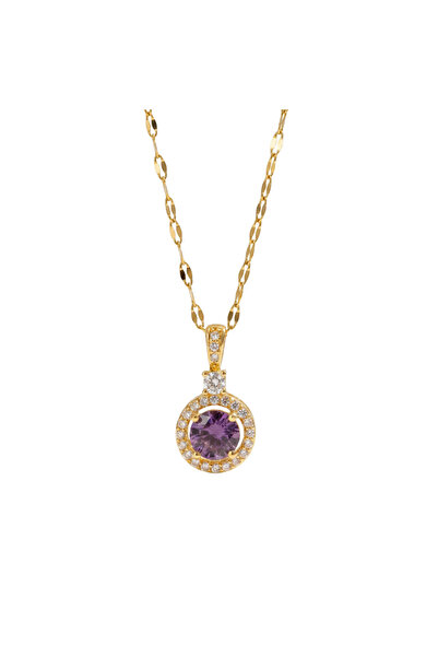 Black Season Gold Zircon Butterfly and Clover Necklace