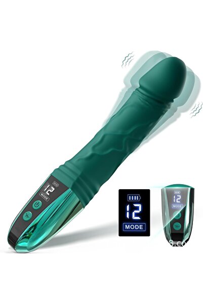 Byzon Premium LED Ekranlı Şarjlı Vibratör | 12 Titreşim Modu | Manyetik USB Şarj | Sessiz Güçlü Motor | Yumuşak Silikon