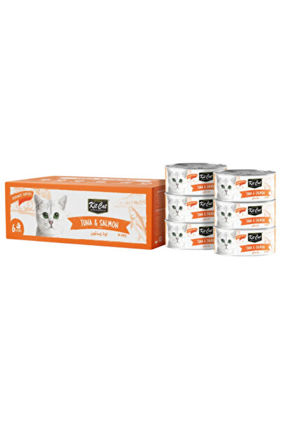 Kit Kat Multi-Pack Boneless Tuna with Salmon 6X50Gkt Cat Multi-Pack Cans of B...