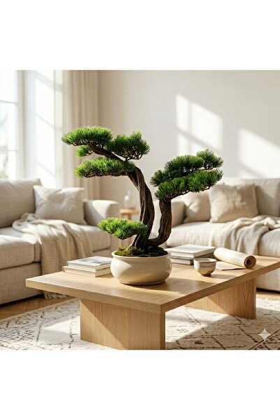 İremÇiçekçilik Krem metal saksıda Bonsai