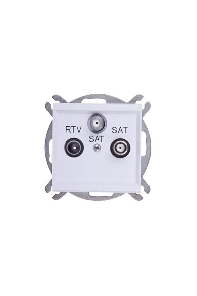 OSPEL Antenă Soclu Sonata RTV-SAT-SAT albă (GPA-R2S/m/00)