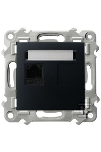OSPEL SAPHIR Soclu computer simplu, cat. 5e MMC negru metalic GPK-1Z/K/m/33