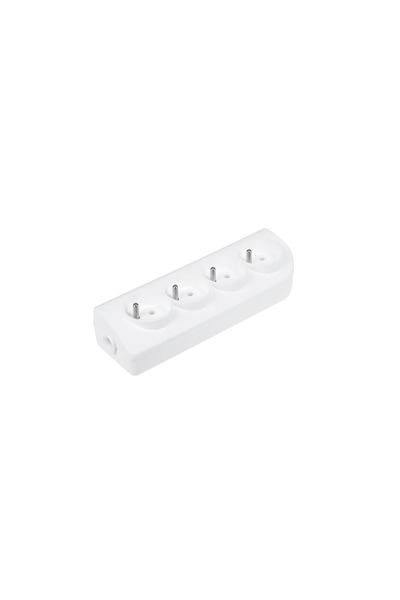 Elgotech Prelungitor cu 4 prize cu împământare albă GN-40